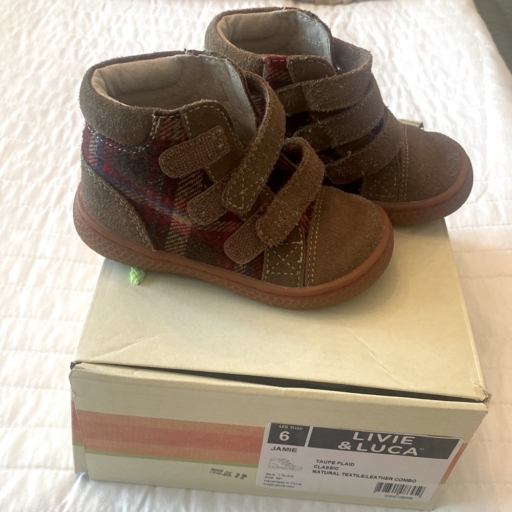 Size 6 Livie & Luca Plaid Boots